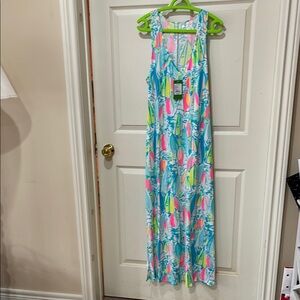Lilly Pulitzer Colorful Surfboard Maxi Dress